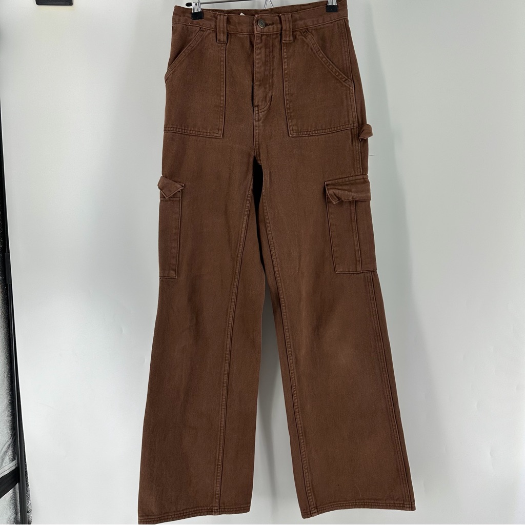 Pacsun Women’s Ultra High Rise Flare Carpenter Cargo Jeans